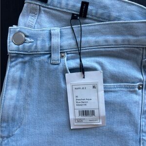 Theory Men’s Light Blue Raffi Jeans- Bleached Aqua, Blue Denim (30x30, hemmed)